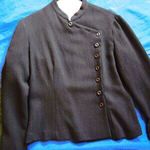 WOMEN'S BLACK TOP-BUTTONS ON THE SIDE-et VOUS-MEDIUM